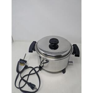 Vintage Lifetime 5 Qt Electric Cooker Liquid Core Stainless Regal Ware